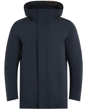 Rrd Color Detachable Hooded Coat - Blue