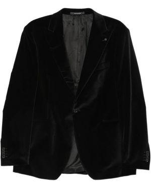 Tagliatore Long-Sleeved Suit Jacket - Black