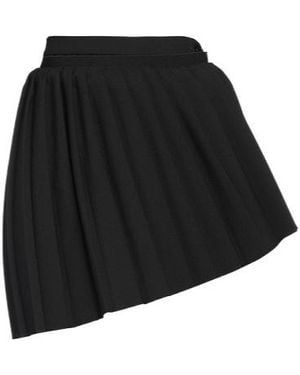 MM6 by Maison Margiela Solid-Colored Pleated Skirt - Black