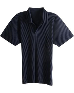 Homme Plissé Issey Miyake Pleated Polo Shirt - Black