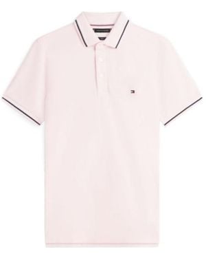 Tommy Hilfiger Slim Fit Tipped Pique Polo Shirt - Pink
