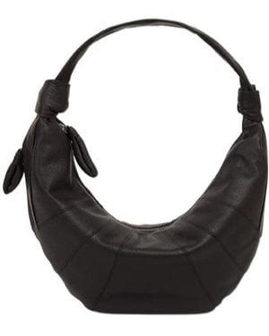 Lemaire Fortune Croissant Leather Shoulder Bag - Black