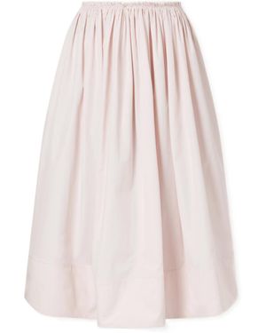 Gabriela Hearst Shiva Gathered Cotton-Poplin Maxi Skirt - Pink