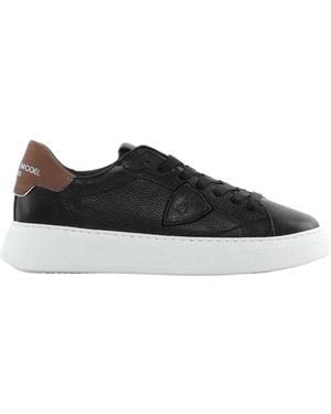 Philippe Model Textured Low-Top Sneakers - Black