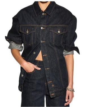 Ksubi Long-Sleeved Denim Coat - Black