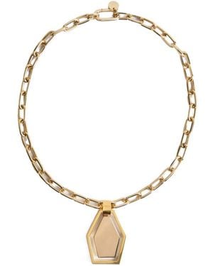 La DoubleJ Pendant Necklace - White