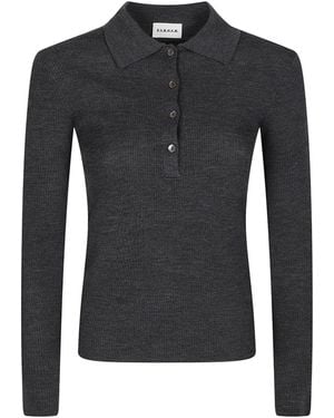 P.A.R.O.S.H. Long Polo Neck Long Sleeve Sweater - Black