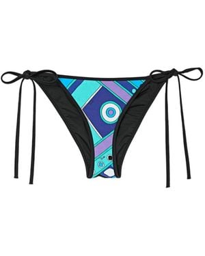 PUCCI Pucci Vivara Low-Rise Tie Bikini Briefs - Blue