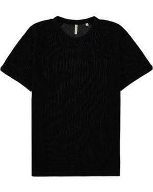 sunflower Sheer Knit T-Shirt - Black