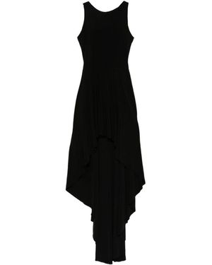Norma Kamali Hi Low Sleeveless X Gown - Black