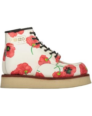 KENZO Yama Ankle Boots - Red