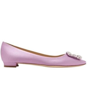 Manolo Blahnik Slip-On Flat Shoes - Pink
