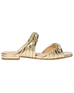 MICHAEL Michael Kors Kiana Metallic Embossed Leather Sandals