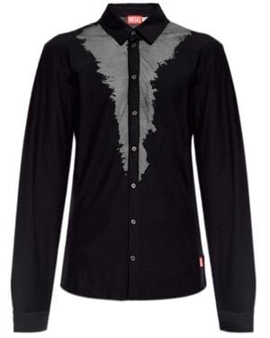 DIESEL Sun-Plain Long-Sleeved Shirt - Blue