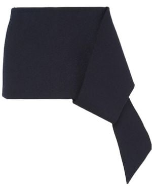 Prada Asymmetric-Hem Zip-Up Mini Skirt - Blue