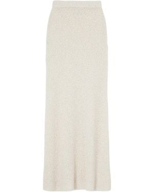 The Elder Statesman Fluid Fitted Midi Skirt - White