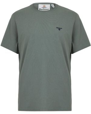 Barbour Embroideredcrest Crewneck Tshirt - Green