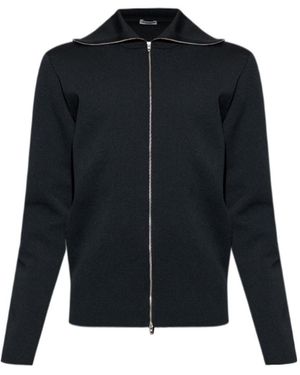 Jil Sander Zipped Collar Sweatshirt - Blue