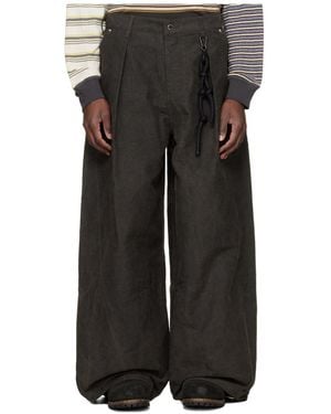 Song For The Mute Casual Trousers With Belt Loops - Black