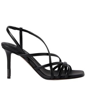 Brunello Cucinelli Calfskin Heels With Precious Details Sandals - Metallic
