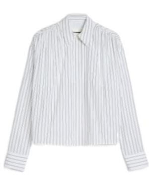 Jil Sander Striped-Pattern Cotton Shirt - White