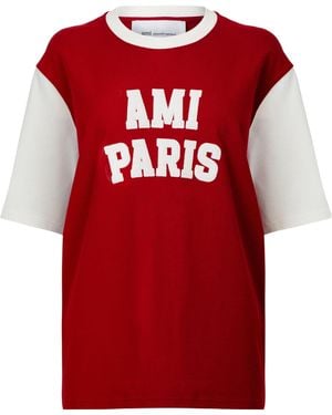 Ami Paris Raglansleeve Tee - Red