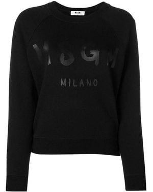 MSGM Printed Sweatshirt - Black