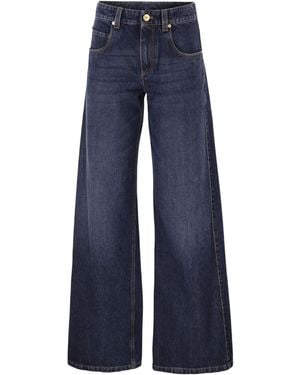 Brunello Cucinelli Wide Pants - Blue