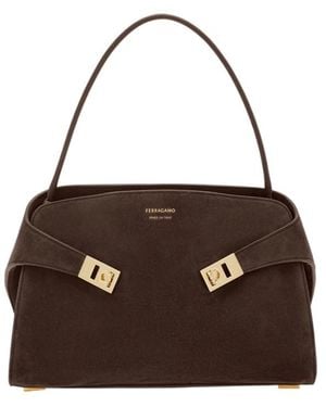 Ferragamo Bolso De Hombro Hug Soft (M) - Brown
