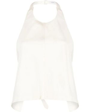 Wardrobe NYC Halter Neck Wool Vest - White
