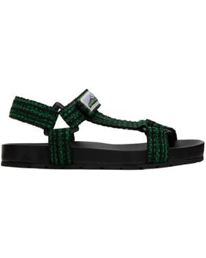 Bottega Veneta Trip Flat Sandals - Green