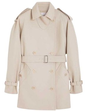 Max Mara Long-Sleeved Trench Coat - Natural