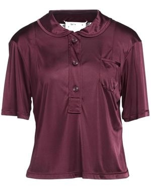 Maison Margiela Solid-Color Short-Sleeved T-Shirt - Purple