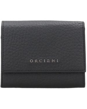 Orciani Logo-Lettering Bi-Fold Wallet - Grey