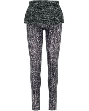 DIESEL Miniskirt Layered Leggings - Gray