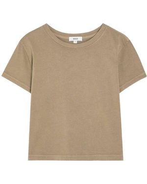 Agolde Minimalist Cropped T-Shirt - Natural