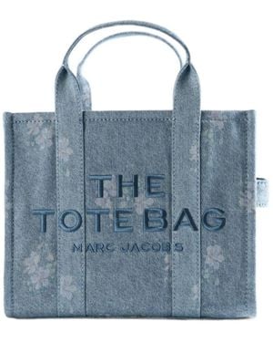Marc Jacobs Floral-Print Denim Tote Bag - Blue