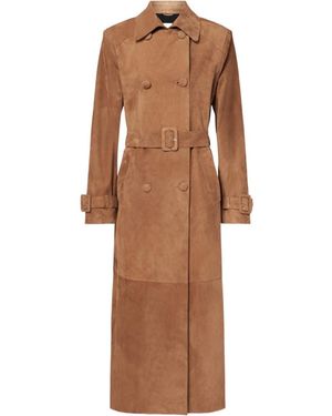 Nour Hammour Double-Breasted Coat - Brown
