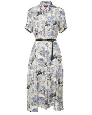 Altuzarra Kiera Silk Shirt Dress - Grey