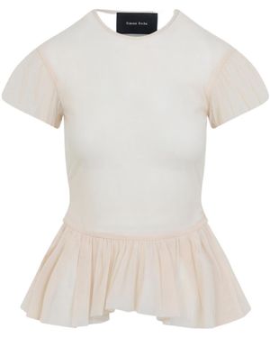 Simone Rocha Crew Neck Top - White