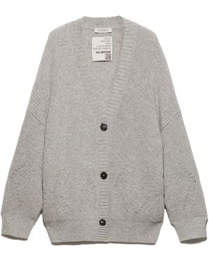MAX&Co. Undyed Wool-Blend Cardigan - Grey