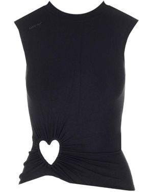 Ambush Cut-Out Heart Tank Top - Black