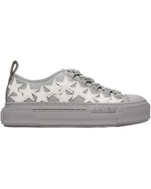 Amiri Stars Court Low Casual Sneakers - Gray