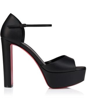 Christian Louboutin Sandaloo Platform Block-Heel Sandals - Black