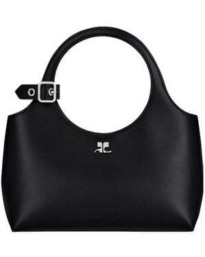 Courreges Courrèges Mini Holy Day Zipped Tote Bag - Black