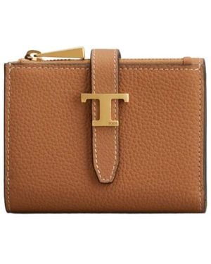 Tod's T Timeless Zip Wallet - Brown
