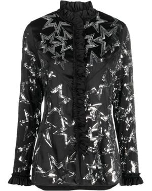 Rabanne Sequin-Embellished Shirt - Black