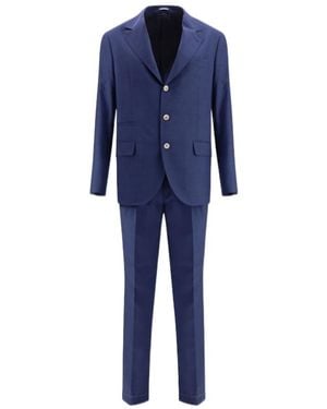 Brunello Cucinelli Single-Breasted Suit - Blue