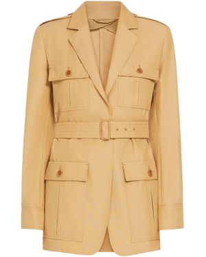 Max Mara Belted Long-Sleeved Jacket - Metallic