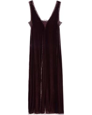 Zadig & Voltaire Lace-Insert Midi Dress - Purple